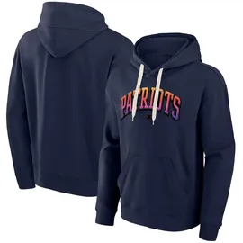 Fanatics Kapuzenpullover FANATICS "Fanatics Hoodie New England Patriots Gradient Fleece", Damen, Gr. M, blau, 100% Baumwolle, Pullover Kapuzenpullover