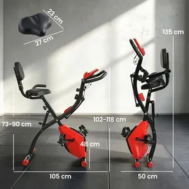 Homcom Heimtrainer mit LCD Display rot