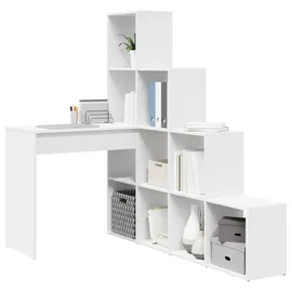 vidaXL Eck-Schreibtisch Weiß 101,5 x 149,5 x 149,5 cm Holzwerkstoff