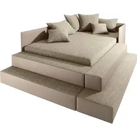 MAINTAL Polsterbett MAINTAL, beige (beige, schlamm), H:72cm L:246cm, Betten, Polsterbett, Spielwiese oder Schlafplatz