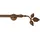 GARESA Gardinenstange GARESA "SHEET", braun (bronzefarben), L:330cm Ø:16mm, Metall, Gardinenstangen, Vorhanggarnitur, verlängerbar, Knopf mit Blätter, ohne Ringe