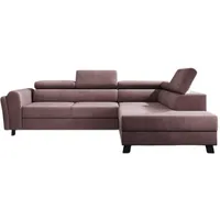 Luxusbetten24 Schlafsofa Designer Sofa Kira, mit Schlaf- und Klappfunktion rosa