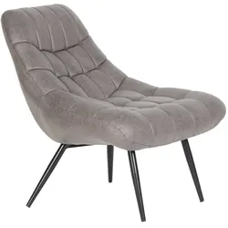 Retro Lounge Sessel aus Vintage Kunstleder Vierfußgestell aus Metall