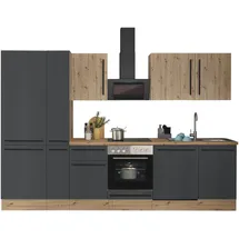 kochstation Küchenzeile Florida 310 cm schwarz