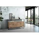 SAM Sideboard Kommode 150 x 83 x 40 cm Akazienholz stonefarben SYDNEY