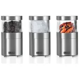 AdHoc Gewürzmühlenset 3 teilig silber