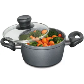 STONELINE Kochtopf 16 cm mit Glasdeckel