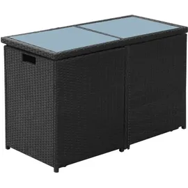vidaXL Bistro-Set 3-tlg. Schwarz