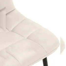 CLP Esszimmerstuhl Antibes Samt cremeweiß