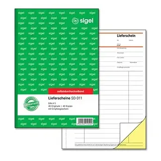 SIGEL Lieferschein mit Empfangsschein Formularbuch SD011