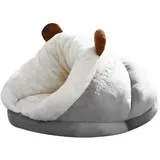 PETCUTE Hundebett Kleine Hunde,Plüsch Hundekissen Haustier Schlafsack für Katze Welpe,Waschbar Hundehöhle Katzenhöhle mit rutschfeste Unterseite,Weich Katzenbett Verdickt Katzenhaus für Zuhause