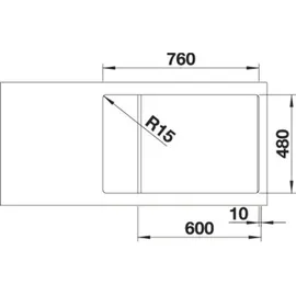Blanco ZIA XL 6 S Compact SILGRANIT vulkangrau - Grau