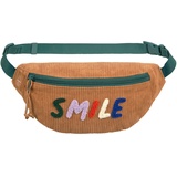 Lässig Kinder Bauchtasche Umhängetasche mit verstellbarem Gurt/Mini Bum Bag Cord Smile Caramel