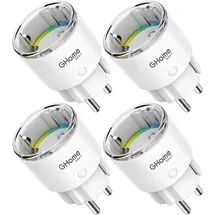 ghome Smart-Home-Steckdose Weiß 4 St.