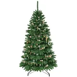 QLS Weihnachtsbaum künstlich 120cm Tannenbaum mit Ständer Christbaum Fichte NK13,