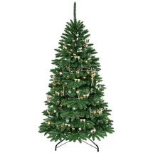 QLS Weihnachtsbaum künstlich 120cm Tannenbaum mit Ständer Christbaum Fichte NK13,