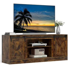 Costway TV-Schrank 150 x 39 x 60 cm Braun Holz/Metall/MDF