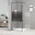 vidaXL Duschwand für begehbare Dusche Schwarz 80 x 195 cm ESG-Glas Klar