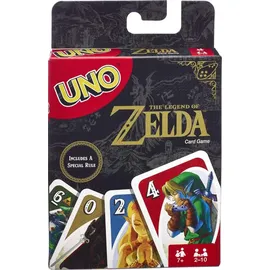 Mattel Games UNO The Legend of Zelda, Kartenspiel für den Familienabend mit Grafiken aus The Legend of Zelda und Sonderregeln