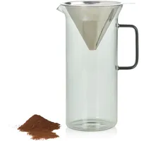 AdHoc Pour Over Kaffeebereiter Impact Borosilikatglas grau