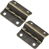 Aougo - Antike Bronzescharniere, 2 dekorative Kastenscharniere, Klappscharniere für Türen, Schränke, Möbel, Vintage-Schmuckschränke