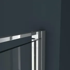 doporro Eck-Duschkabine Ravenna66 80x90x195cm Eckdusche mit Duschtasse ESG-Sicherheitsglas Klarglas inkl. beidseitiger Easy-Clean-Beschichtung