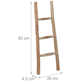 Relaxdays Dekoleiter 90 x 30 cm Braun