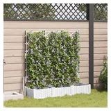 vidaXL Garten-Pflanzgefäß 3 pcs 120 x 40 x 125,5 cm Weiß