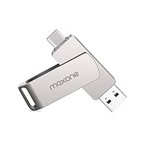Maxone Flash Drive USB Type C Both 3.1 Tech - 2 in 1 Dual Drive Memory Stick High Speed OTG for Android Smartphone Computer, MacBook, Chromebook Pixel ... (256GB, White)