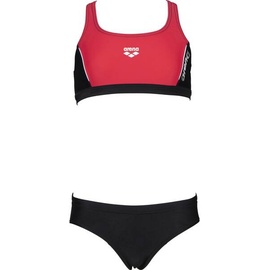 Arena Mädchen Sport Bikini Thrice, BLACK-ANGURIA-WHITE, 116