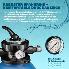 monzana Sandfilteranlage blau 10.200 l/h