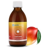 Curcumin|Geschmack: Mango|25 Tagesdosen à 200 mg Curcuminoiden|Vegan|250 ml|Hochdosiert & laborgeprüft|Kurkuma|Wirksamer als Kapseln & Pulver|Liposomal|Glutenfrei|Made in Germany