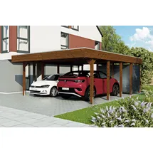 SKANHOLZ Friesland Hybrid Set 14 5,57 x 7,08 m nussbaum inkl. Abstellraum