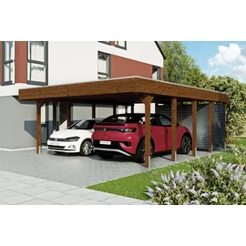 SKANHOLZ Friesland Hybrid Set 14 5,57 x 7,08 m nussbaum inkl. Abstellraum