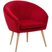 GUTMANN FACTORY Cocktailsessel Polyester 73 x 73 x 66 cm Rot gepolstert