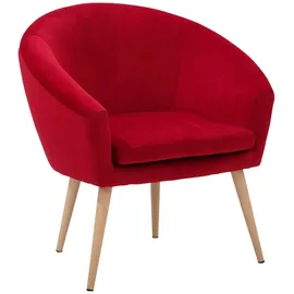 GUTMANN FACTORY Cocktailsessel Polyester 73 x 73 x 66 cm Rot gepolstert
