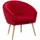GUTMANN FACTORY Cocktailsessel Polyester 73 x 73 x 66 cm Rot gepolstert