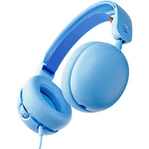 Skullcandy Grom Kabelgebundener Over-Ear-Kopfhörer für Kinder, Lautstärkebegrenzung, gemeinsam nutzbarer Audioanschluss, Mikrofon, kompatibel mit Bluetooth-Geräten und Computern – Blau