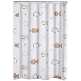 RIDDER Duschvorhang Fishes 180 x 200 cm beige