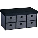 KESPER Sitzbank mit Aufbewahrungsboxen grau 76 x 38 x 38 cm