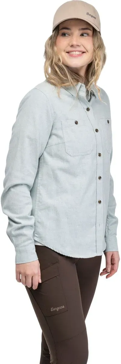 Bergans Nordmarka Flannel Shirt Women dried sage (23808) M