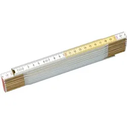 Maßstab Holz Weiß 2m/17mm