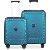 Hauptstadtkoffer Kotti - Kofferset 2 teilig - Handgepäck-Trolley + mittelgroßer Koffer Dehnfalte Aufgabegepäck 65 cm leichte Trolleys, recyceltes PP, TSA, Royalblau