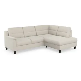 sit&more Ecksofa SIT & MORE "Farö L-Form", beige (creme), B:251cm H:90cm T:187cm, Sofas, Ecksofa, inklusive Federkern, wahlweise mit Bettfunktion und Bettkasten