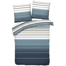 Traumschlaf Girona Gestreift Blau 200 x 220 cm + 2 x 80 x 80 cm