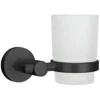 KLEINE WOLKE Zahnputzbecher »Apollo Nero«, Glas/Aluminium
