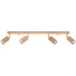 Deckenstrahler BERG 4-flammig Holz Natur GU10