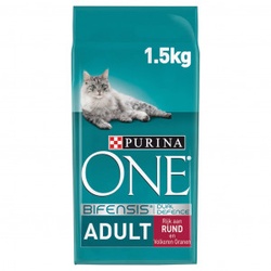 Purina One Adult mit Rind Katzenfutter 2 x 1,5 kg