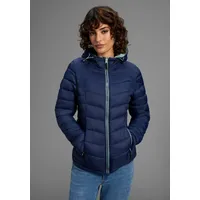 POLARINO Steppjacke POLARINO, Damen, Gr. 40, blau (navy), Web, Obermaterial: 100% Polyamid. Futter: 100% Polyamid. Wattierung: 100% Polyester, eingefasste Kante, Jacken Steppjacke, Übergangsjacke für kühle Tage, aus leichtem Webmaterial