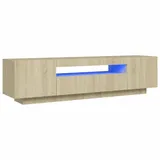 vidaXL TV-Schrank mit LED-Leuchten Sonoma-Eiche 160x35x40 cm